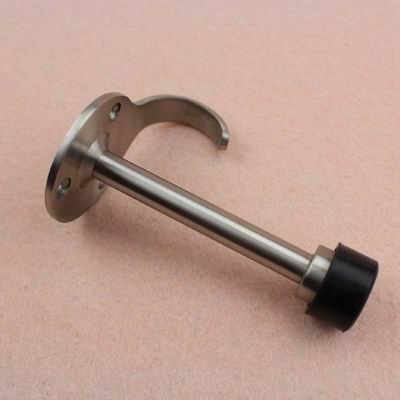 wall amount steel door stopper with black rubber